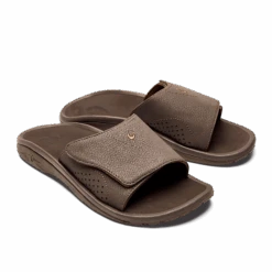 OluKai Nalu Slide - Dark Java -Island Sole Outlet Store 10332 4848 003 M NaluSlide DkjDkj
