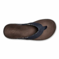 OluKai Tuahine - Trench Blue / Dark Wood -Island Sole Outlet Store 10465 DE63 004 M Tuahine TrbDkw