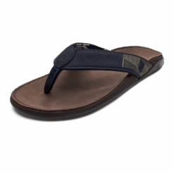 OluKai Tuahine - Trench Blue / Dark Wood -Island Sole Outlet Store 10465 DE63 AMZ M Tuahine TrbDkw