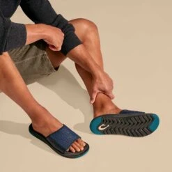 OluKai ‘Awiki ‘Olu - Trench Blue / Pavement -Island Sole Outlet Store 10522 DEPV 102 M AWIKI OLU TrenchBluePavement 602228e1 e818 41eb abf2 cdc6ab1560e6