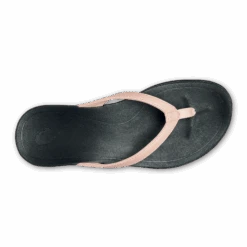 OluKai Ho‘ōpio - Petal Pink Metallic / Black -Island Sole Outlet Store 20294 NK40 004 W Hoopio PepmBlk