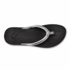 OluKai Puawe - Silver / Black -Island Sole Outlet Store 20498 2K40 004 W Puawe SilBlk
