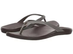 OluKai Ho'opio Leather (dusty Olive/dark Java)