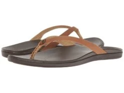 OluKai Ho'opio Leather (sahara/dark Java)